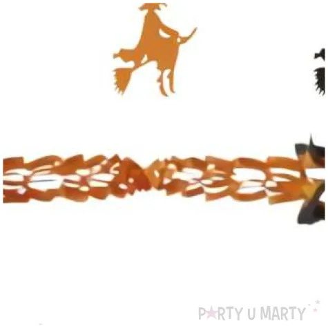 girlanda czarownice czarno pomaranczowa widmann 300 cm