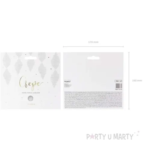 girlanda fredzle biala partydeco 300 cm