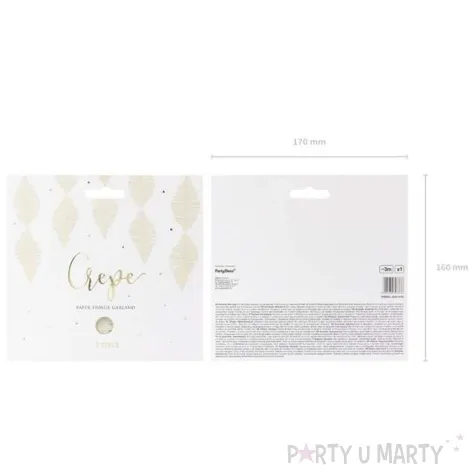 girlanda fredzle kremowy jasny partydeaco 300 cm