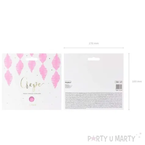 girlanda fredzle rozowy partydeaco 300 cm