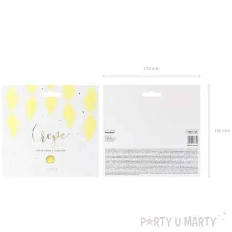 girlanda fredzle zolte partydeaco 300 cm