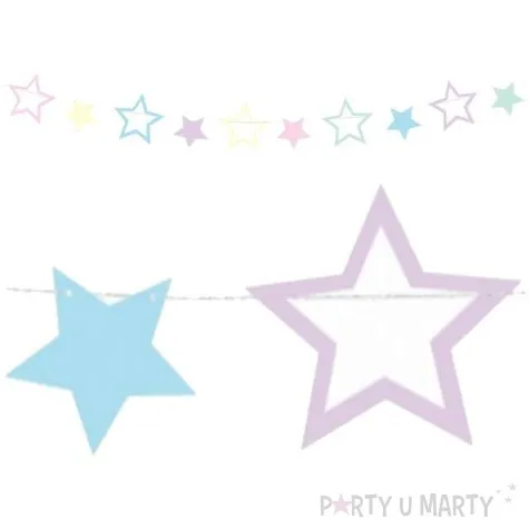 girlanda gwiazdki unicorn partydeco 140 cm