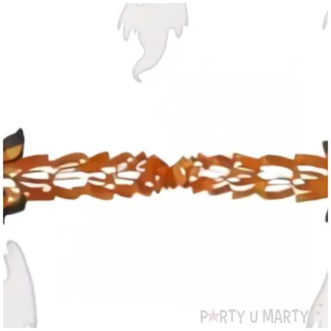 girlanda halloween duchy czarownice szkieletory bialo pomaranczowa widmann 300 cm