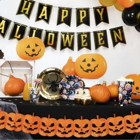 girlanda halloween dynie pomaranczowa partypal 170cm