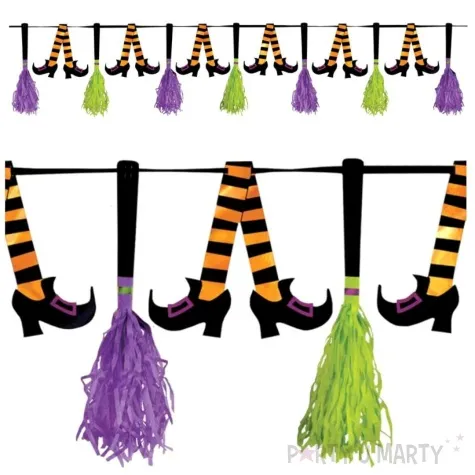 girlanda halloweenowe miotly mix amscan 3 m