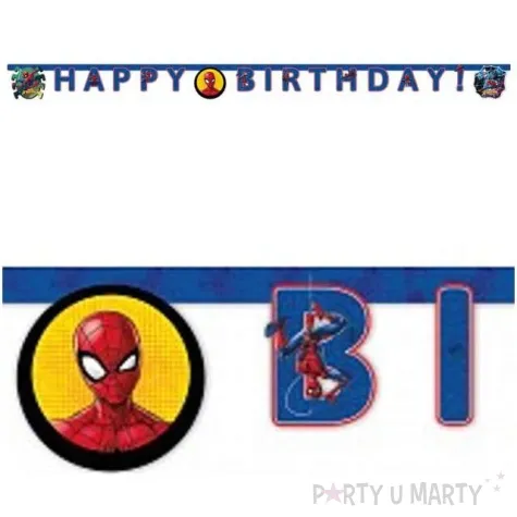 girlanda happy birthday spiderman team up procos 200 cm