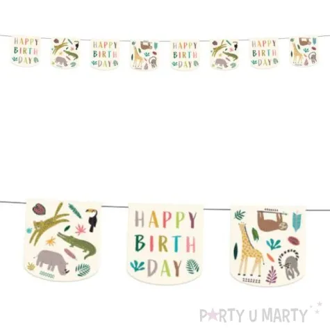 girlanda happy birthday zoo folat 600 cm