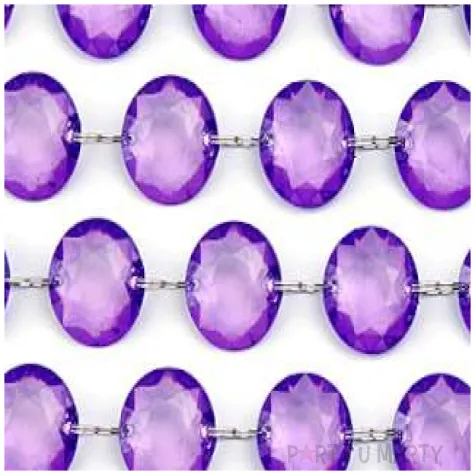 girlanda krysztalowa fiolet 18mm 100 cm