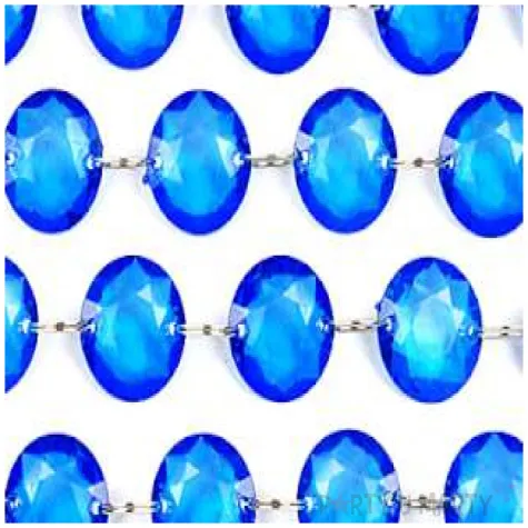 girlanda krysztalowa granatowa 18 mm 100 cm