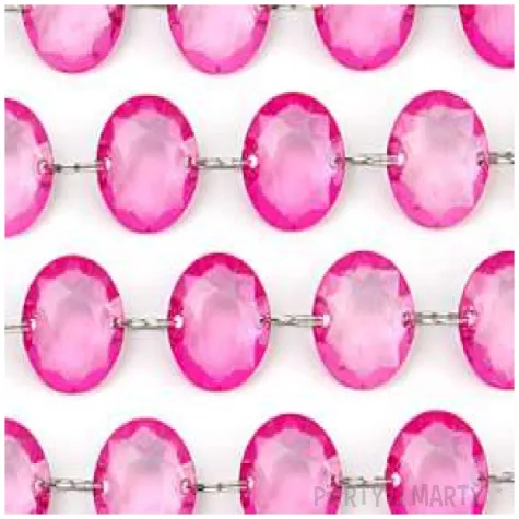 girlanda krysztalowa rozowa 18 mm 100 m
