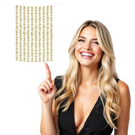 girlanda kwiatki zlota partydeco 1 szt