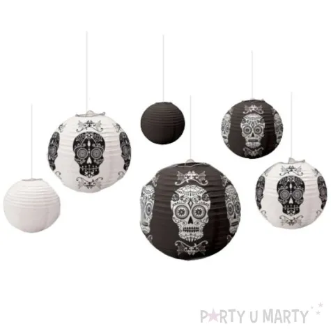 girlanda lampiony czaszka amscan 6 szt