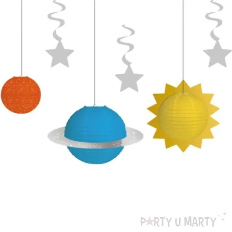 girlanda lampiony planety kosmos amscan 6szt