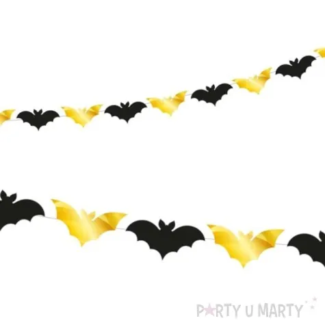 girlanda nietoperze czarno zlota partypal 250cm