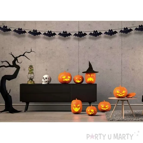 girlanda nietoperze czarny guirca 300 cm