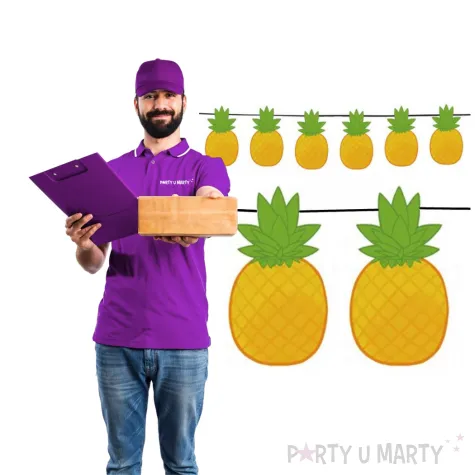 girlanda papierowa ananasy guirca 300 cm