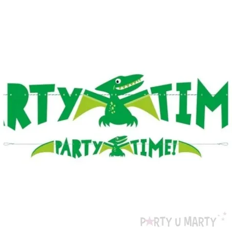 girlanda papierowa dinozaur party time zielona unique 150 cm