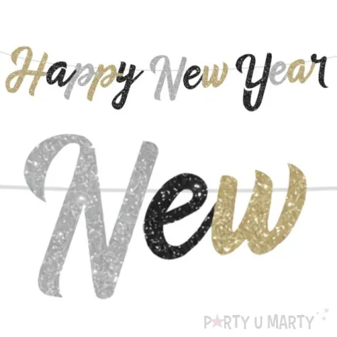 girlanda papierowa happy new year godan 250 cm