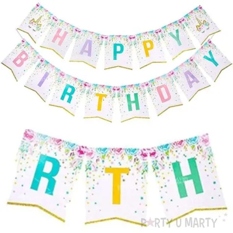 girlanda papierowa jednorozec happy birthday jix 330 cm