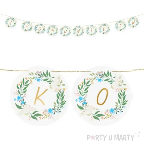 girlanda papierowa komunia swieta mix partydeco 200 cm