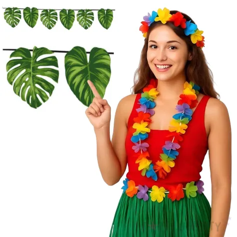 girlanda papierowa liscie monstery guirca 300 cm