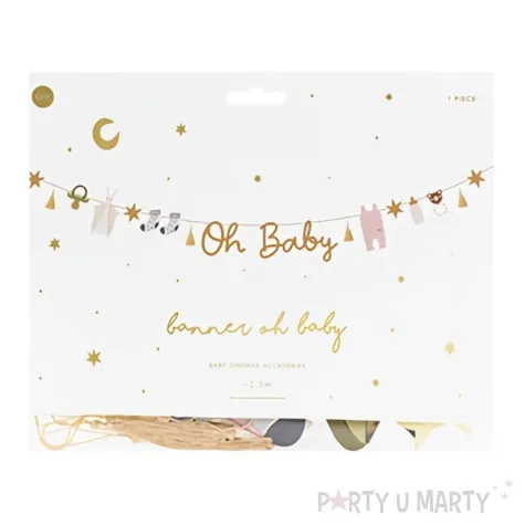 girlanda papierowa oh baby dzieciece symbole mix partydeco 250 cm