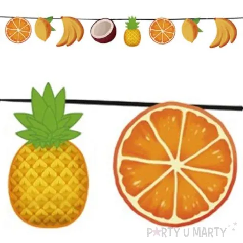 girlanda papierowa owoce tropikalne mix guirca 300 cm