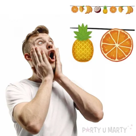 girlanda papierowa owoce tropikalne mix guirca 300 cm