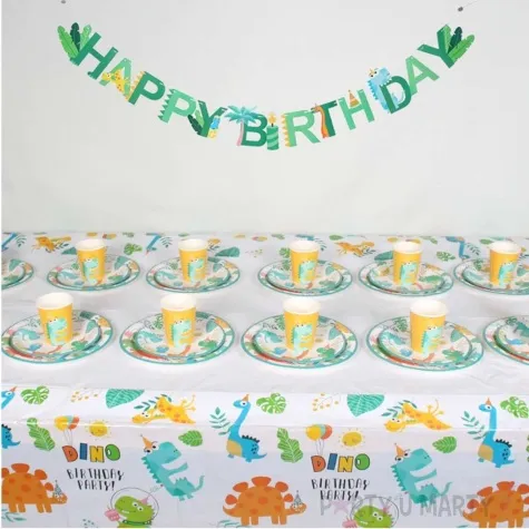 girlanda papierowa wesole dinozaury happy birthday jix 190 cm