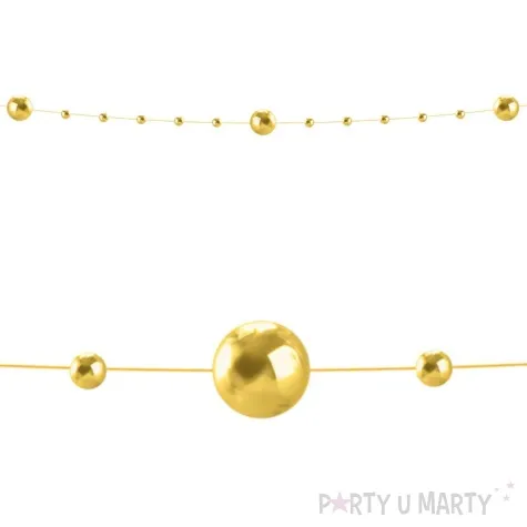 girlanda perly kuleczki zloty partypal