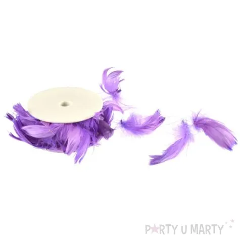 girlanda piorka na szpuli fioletowa arpex 500 cm