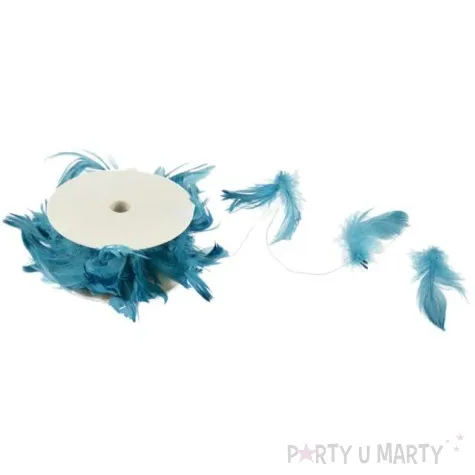 girlanda piorka na szpuli turkusowa arpex 500 cm