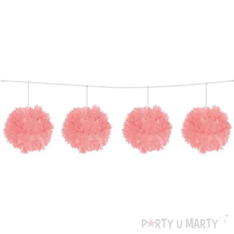girlanda pompony rozowa folat 300 cm