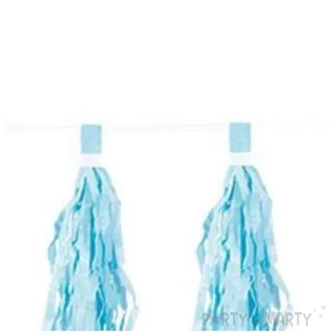 girlanda pompony z fredzlami blekitna boland 300 cm