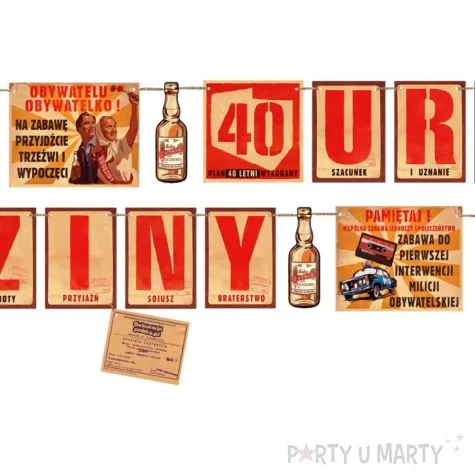 girlanda prl dowolne urodziny dekoracjepolska 200 cm