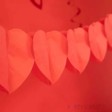 girlanda serca czerwony partypal 2 m