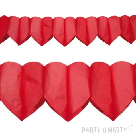 girlanda serca klasyczne czerwona folat 600 cm