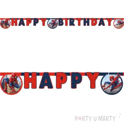 girlanda spiderman happy birthday procos 200 cm