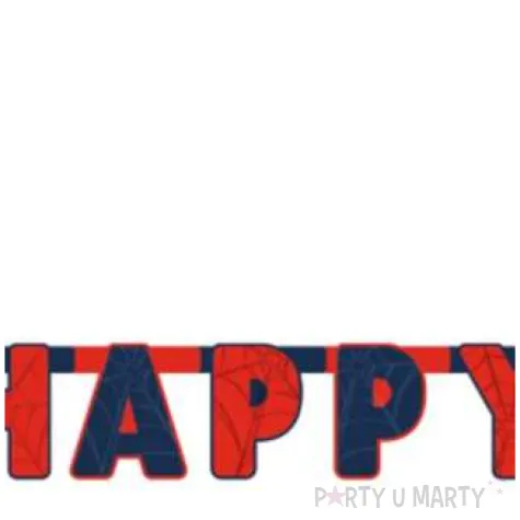 girlanda spiderman happy birthday procos 200 cm