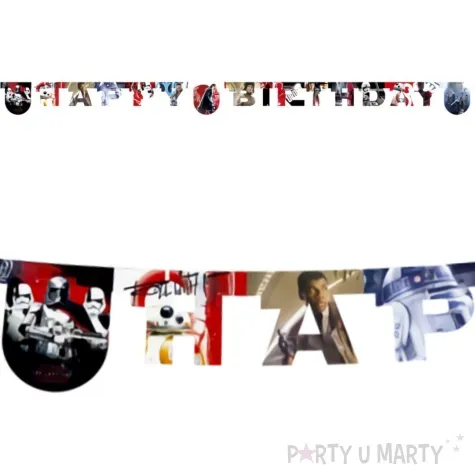 girlanda star wars happy birthday the last jedi procos 200 cm