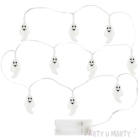 girlanda swietlna duszki halloweenowe bialy cieply partypal 200 cm