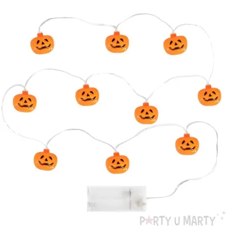 girlanda swietlna dynie halloweenowe bialy cieply partypal 10 szt