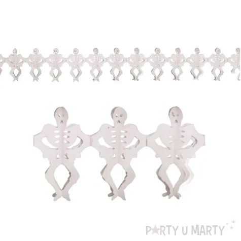 girlanda szkielet bialy guirca 400 cm