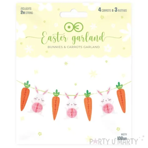 girlanda zajaczki z marchewkami partypal 1 m