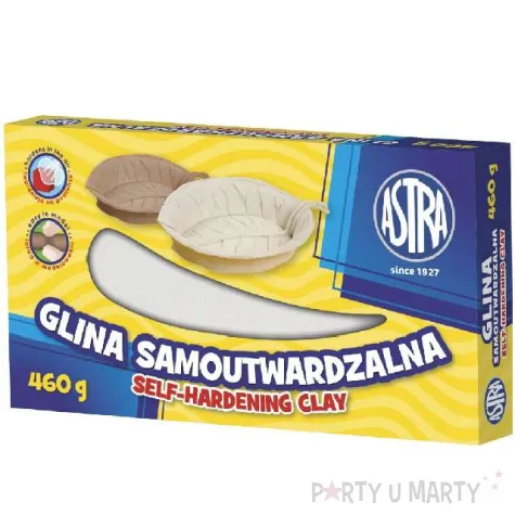 glina dla dzieci samoutwardzalna biala astra 460 g