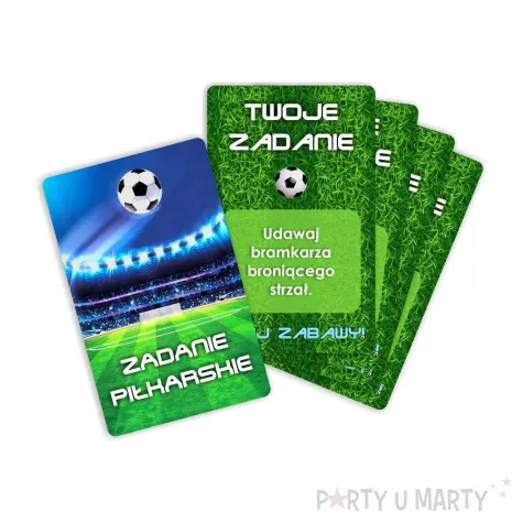 gra towarzyska zabawa dla dzieci karty pilkarskie z zadaniami prezent na urodziny 21 sztuk