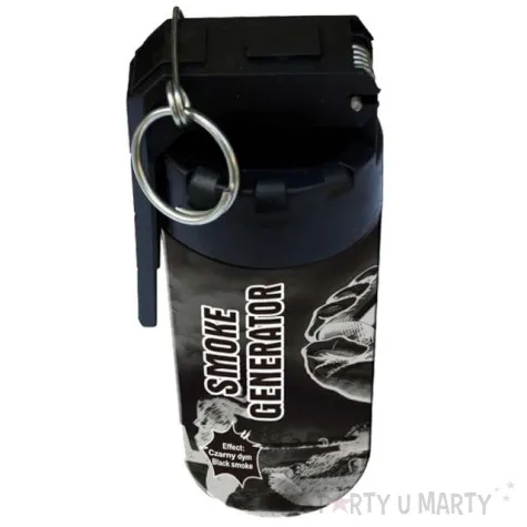 granat dymny metalowy z lyzka czarny z zawleczka triplex 14 5 cm