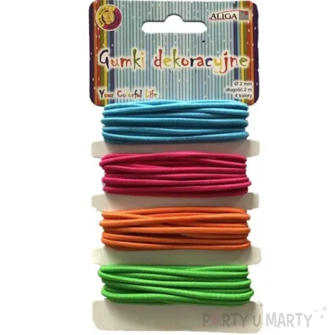 gumki dekoracyjne classic neon 4 kolory aliga
