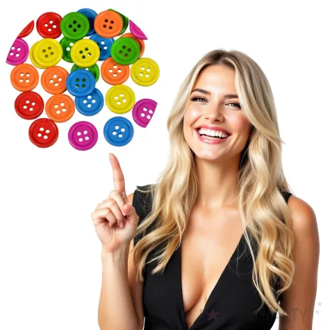 guziki dekoracyjne gladkie mix kolor arpex