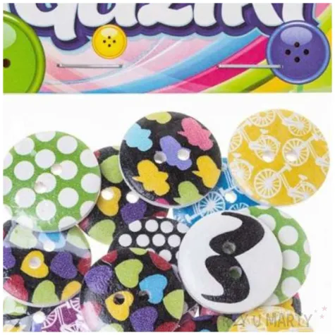 guziki dekoracyjne kolorowy mix brewis 20 mm 20 szt